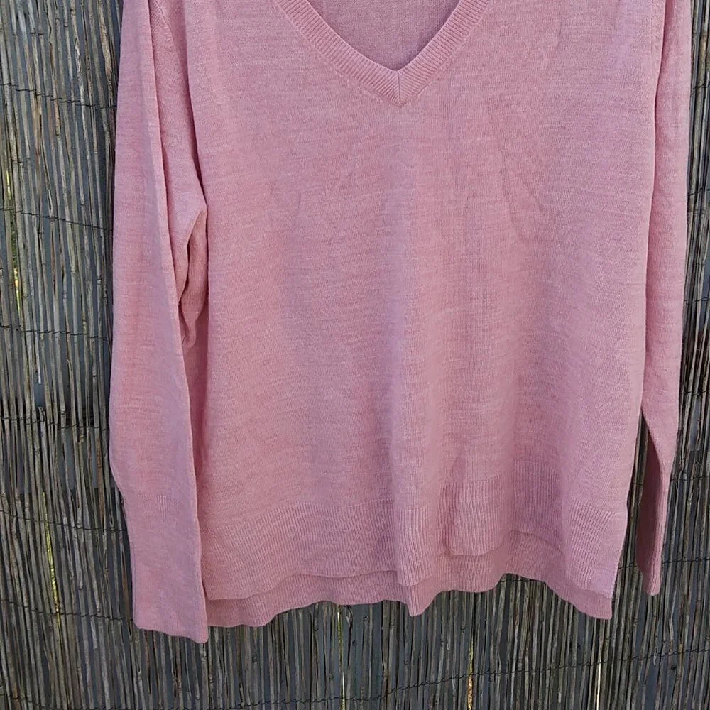 Pink V-Neck Cardigan Women's - No. Size. No Brand. - See Measurements